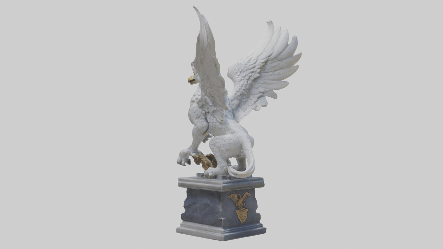 3D model Majestic Gryphon statue model VR / AR / low-poly