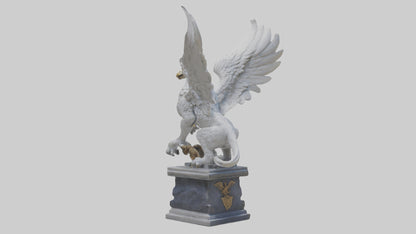 3D model Majestic Gryphon statue model VR / AR / low-poly