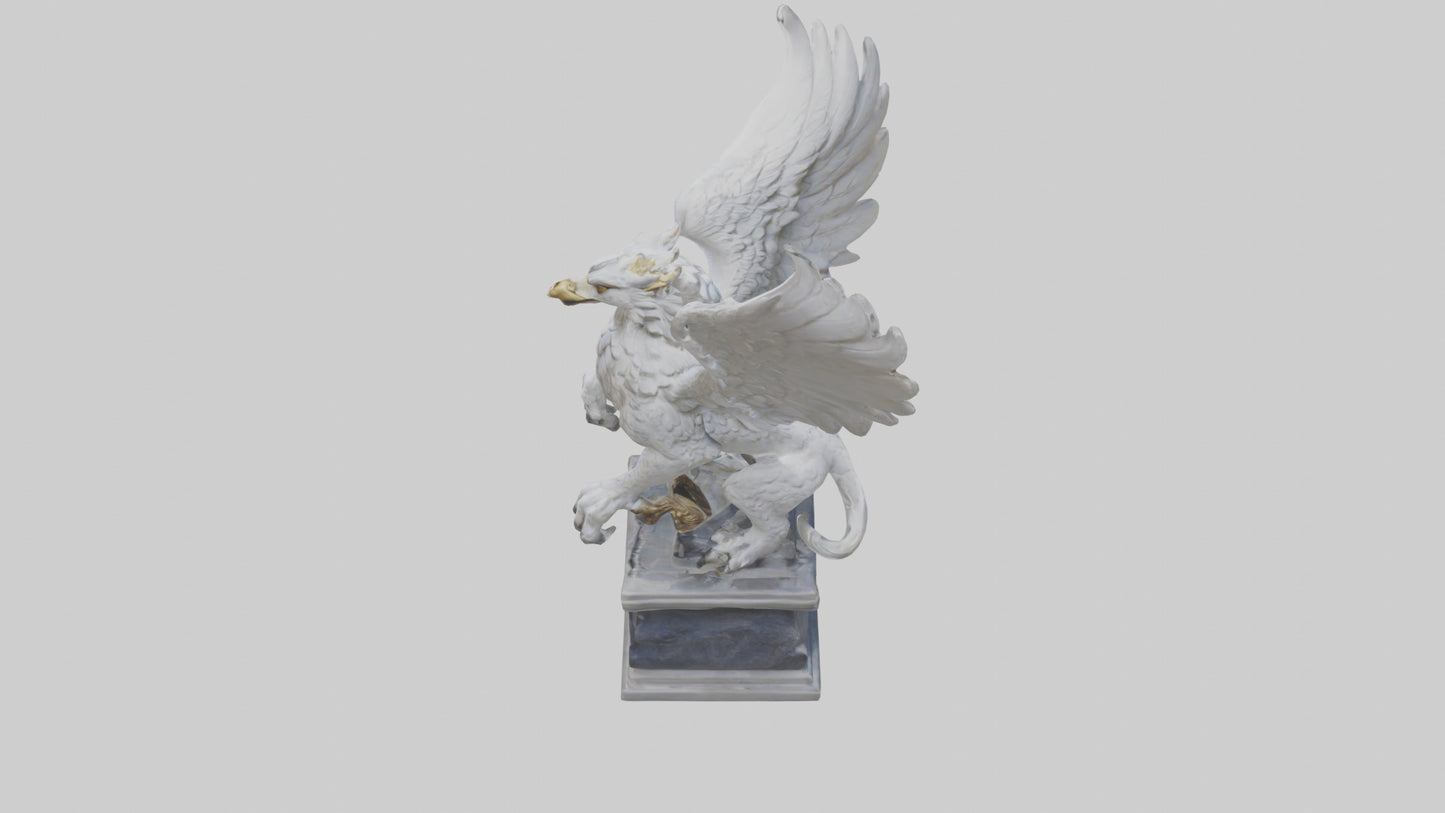 3D model Majestic Gryphon statue model VR / AR / low-poly