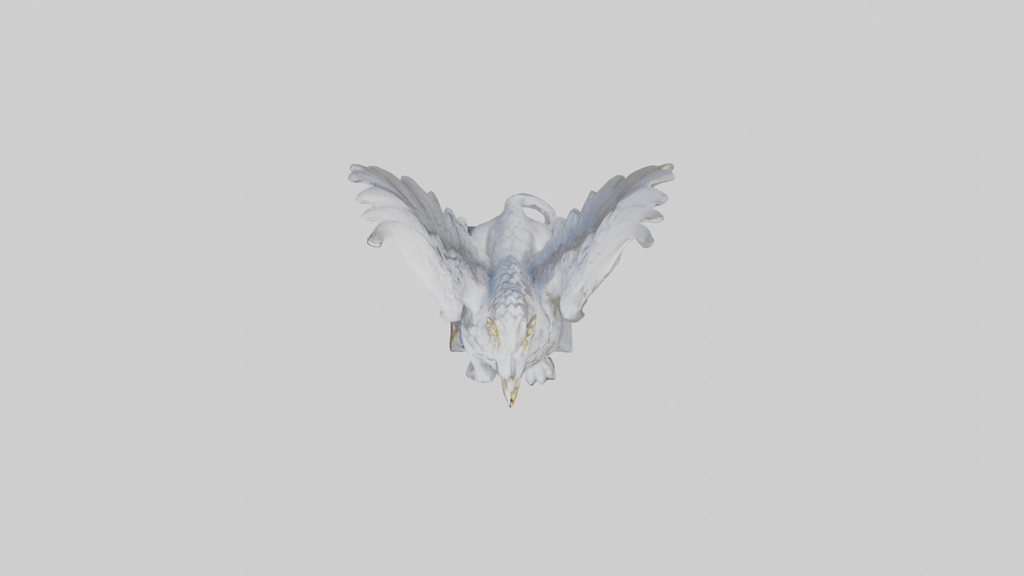 3D model Majestic Gryphon statue model VR / AR / low-poly