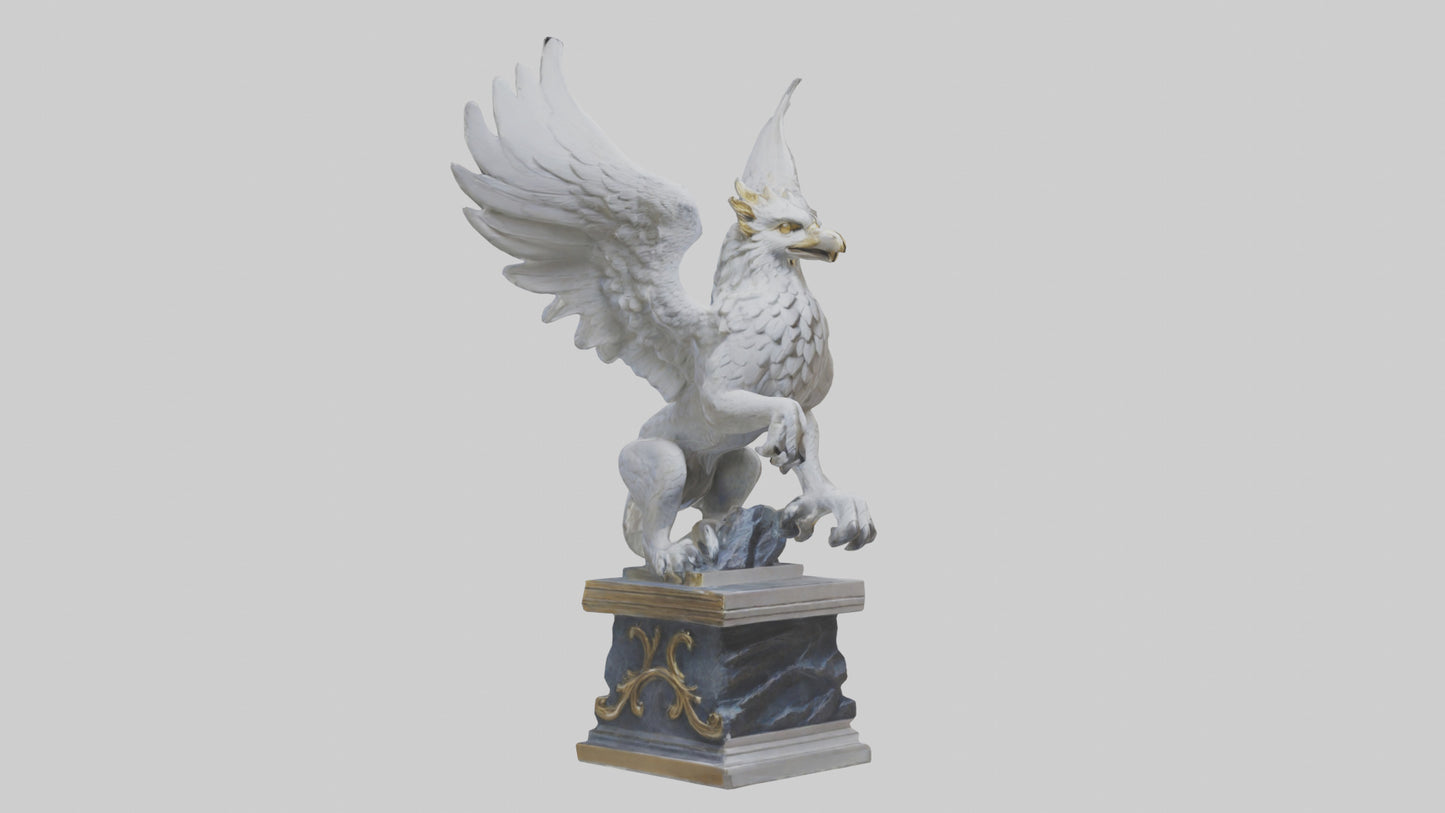 3D model Majestic Gryphon statue model VR / AR / low-poly