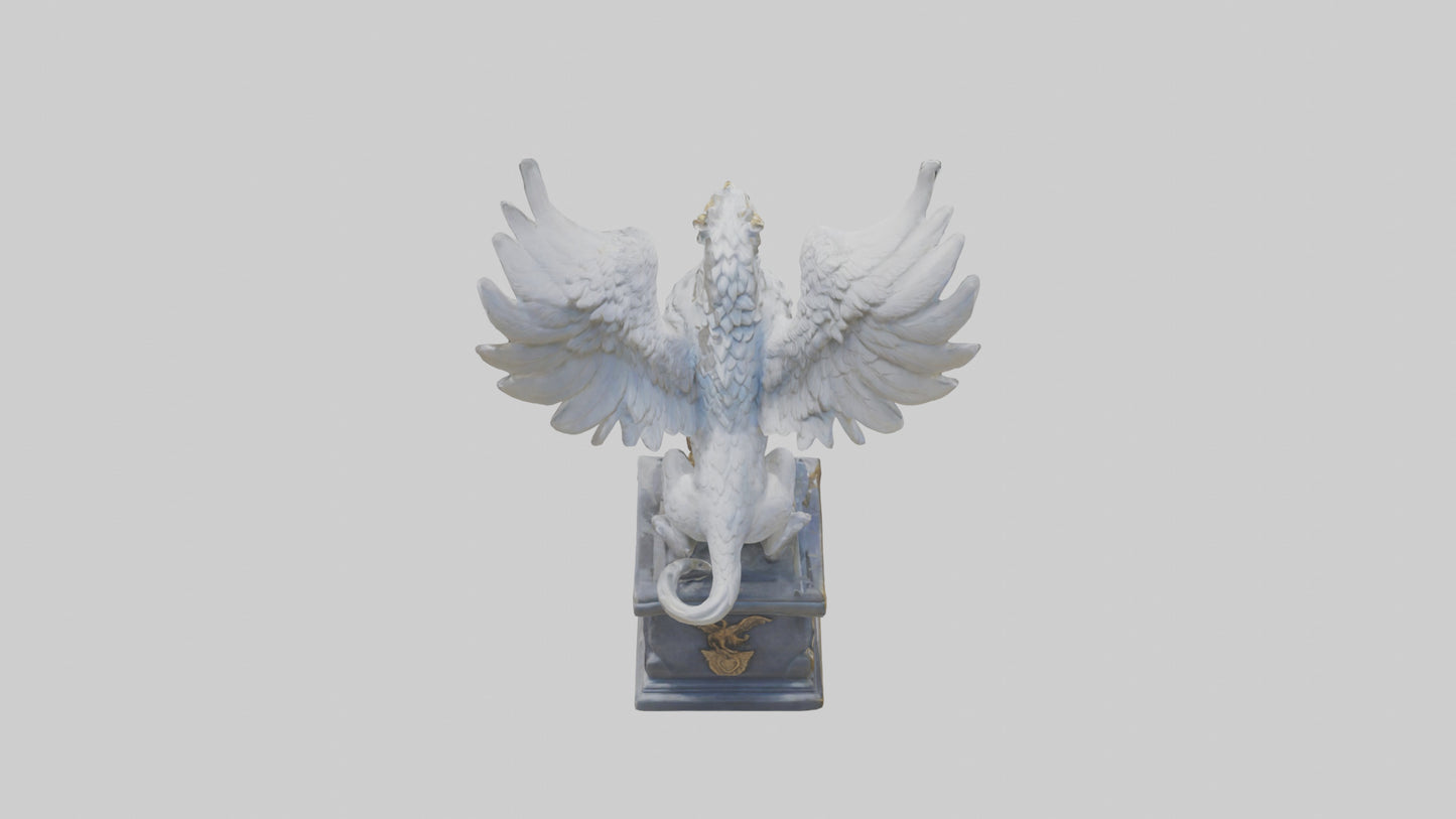 3D model Majestic Gryphon statue model VR / AR / low-poly