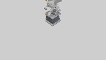 3D model Majestic Gryphon statue model VR / AR / low-poly