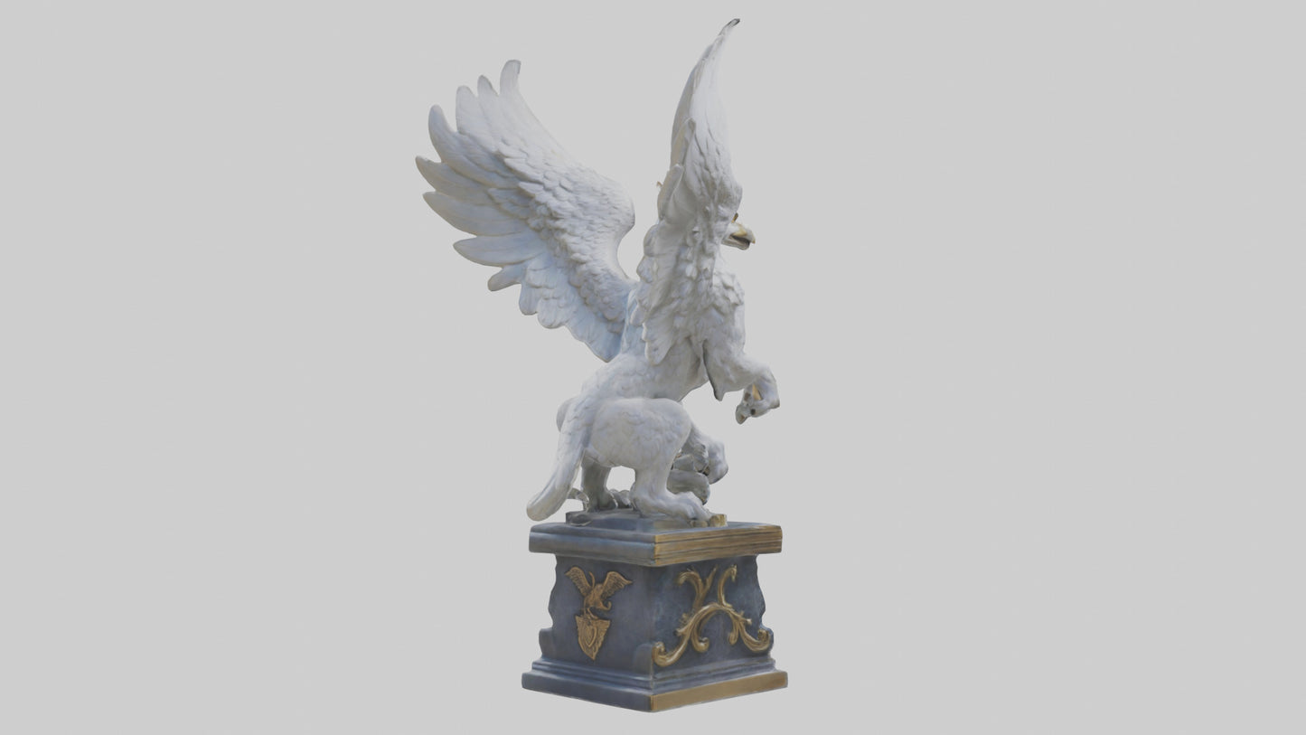 3D model Majestic Gryphon statue model VR / AR / low-poly