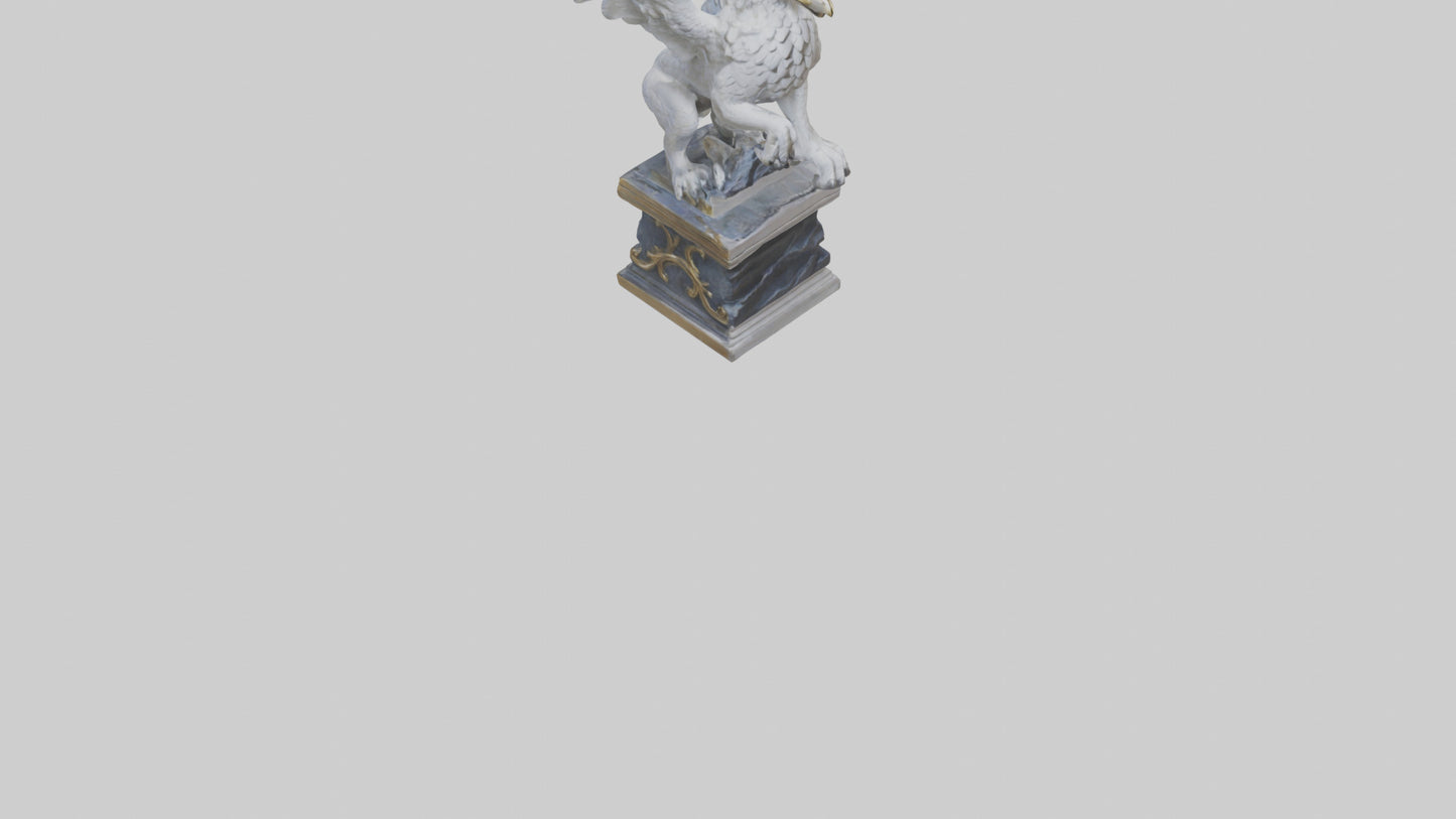 3D model Majestic Gryphon statue model VR / AR / low-poly