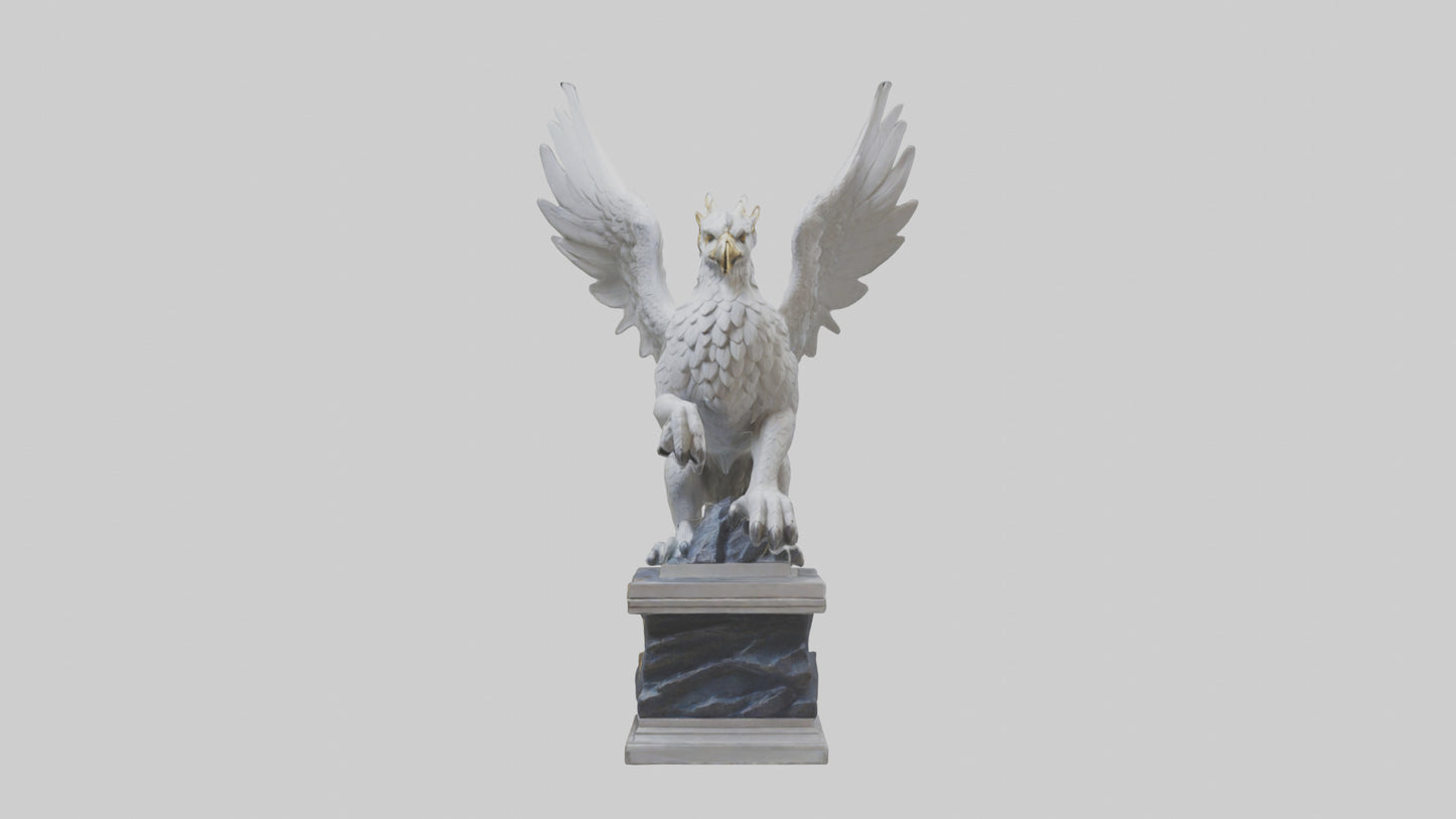 3D model Majestic Gryphon statue model VR / AR / low-poly