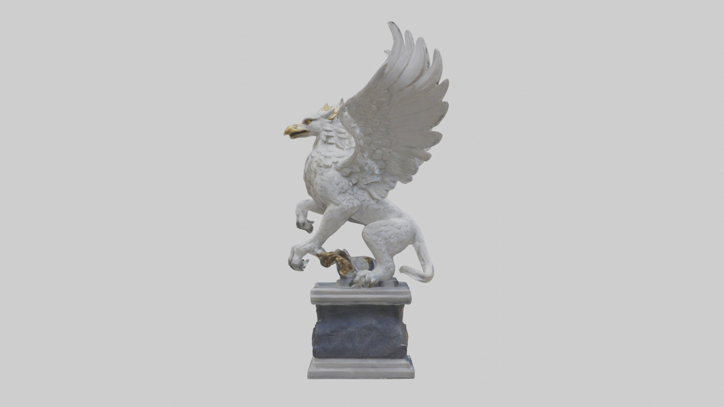 3D model Majestic Gryphon statue model VR / AR / low-poly