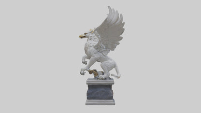 3D model Majestic Gryphon statue model VR / AR / low-poly