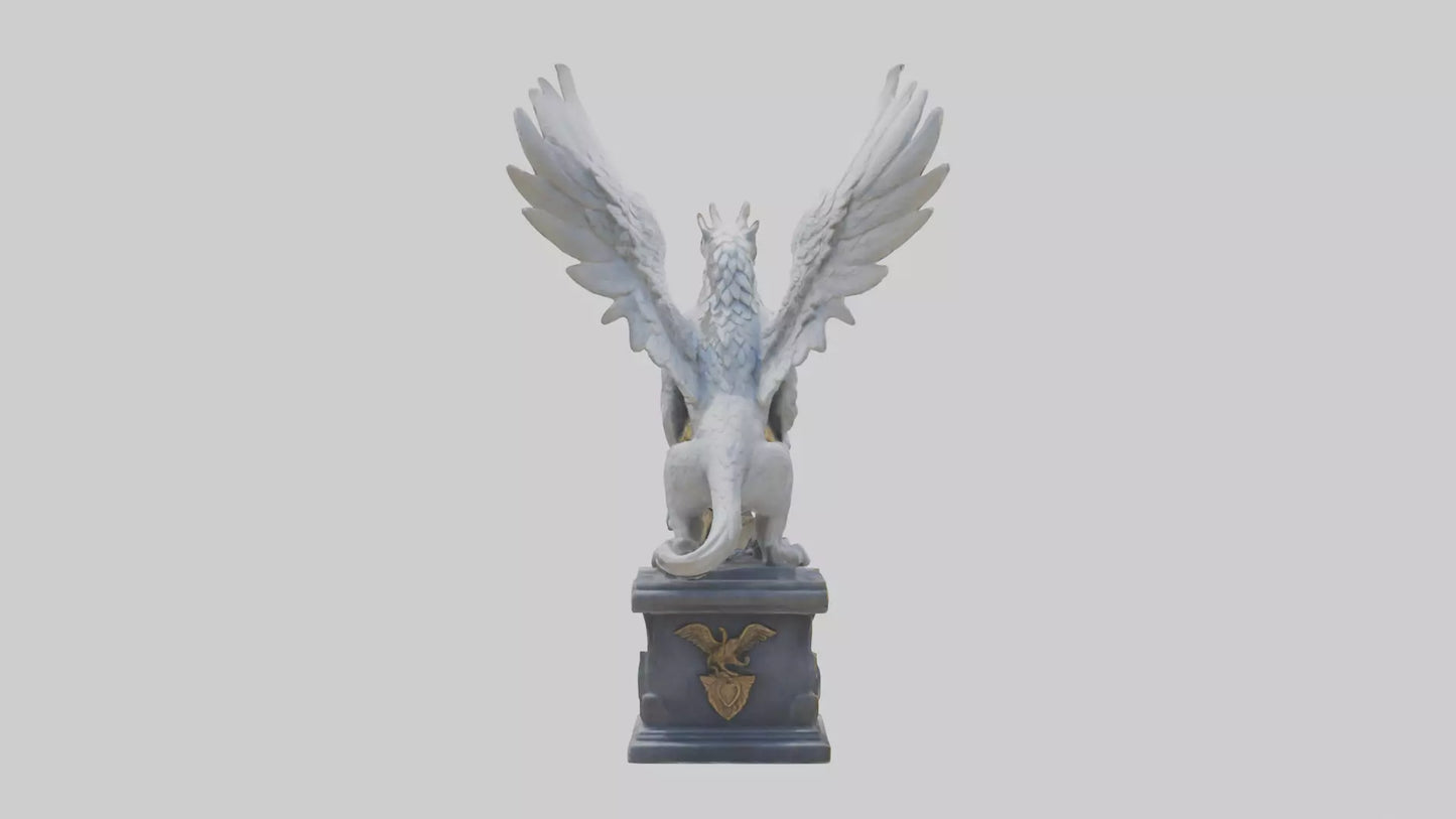 3D model Majestic Gryphon statue model VR / AR / low-poly