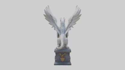 3D model Majestic Gryphon statue model VR / AR / low-poly