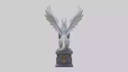 3D model Majestic Gryphon statue model VR / AR / low-poly