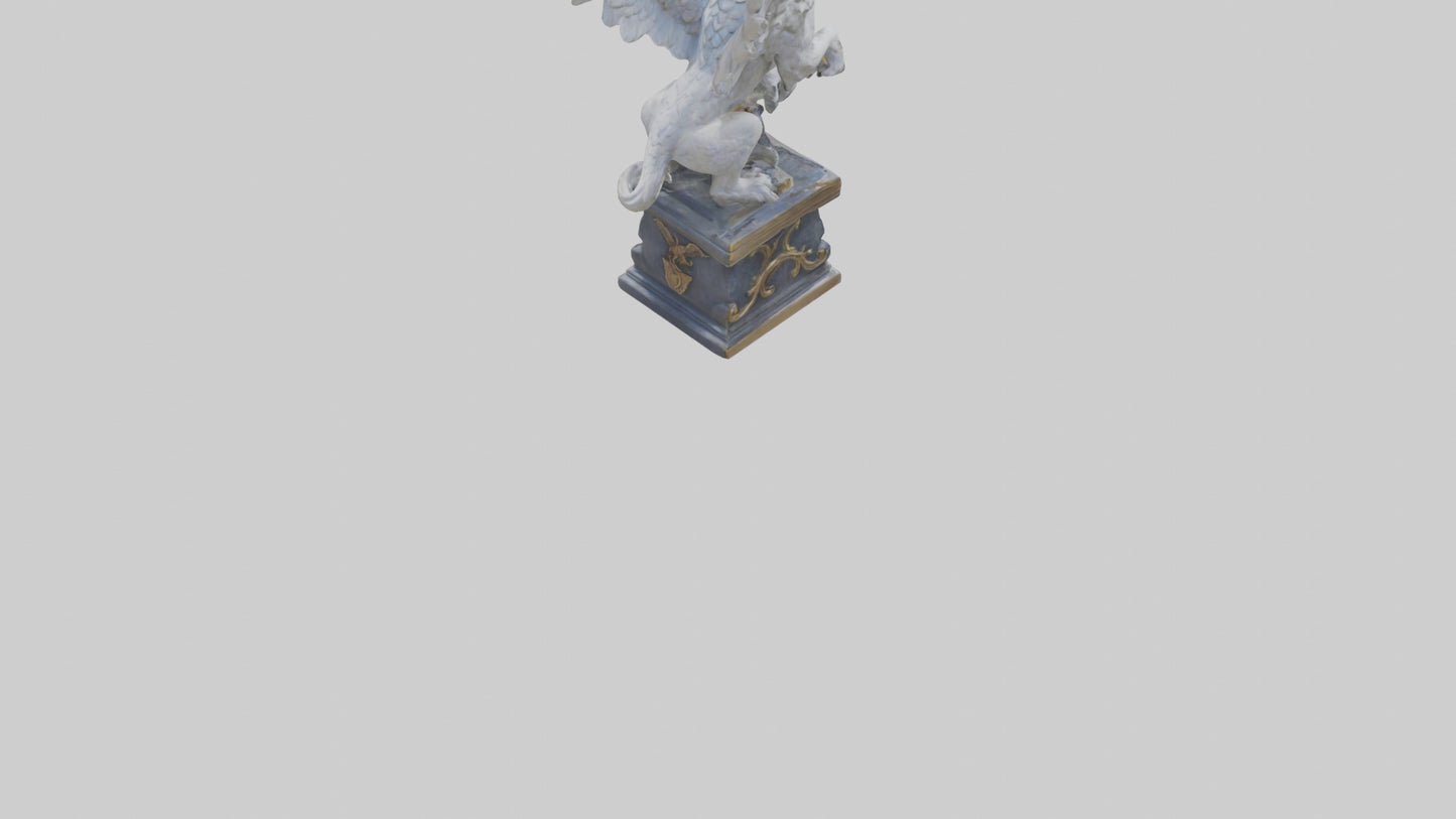 3D model Majestic Gryphon statue model VR / AR / low-poly