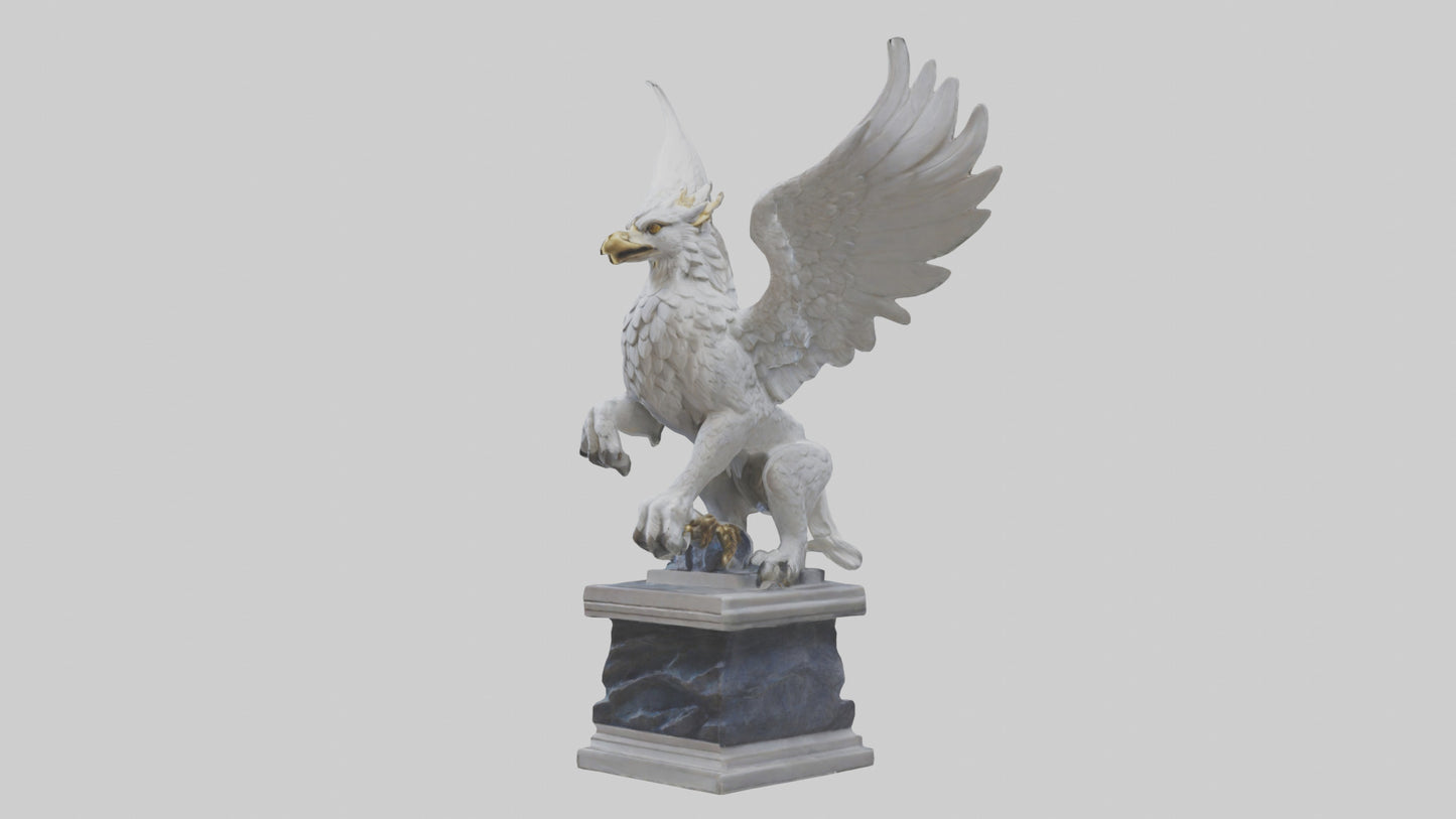 3D model Majestic Gryphon statue model VR / AR / low-poly