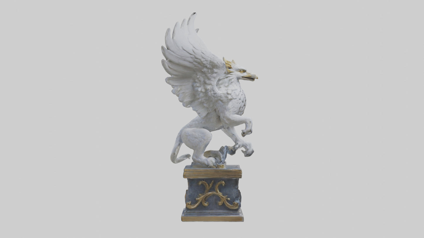 3D model Majestic Gryphon statue model VR / AR / low-poly