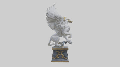3D model Majestic Gryphon statue model VR / AR / low-poly