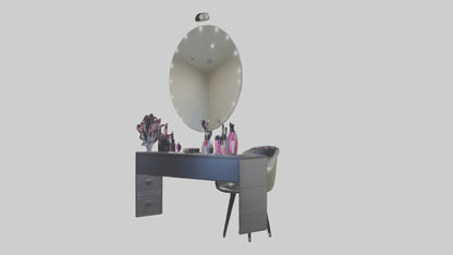 3D model Makeup Room VR / AR / low-poly