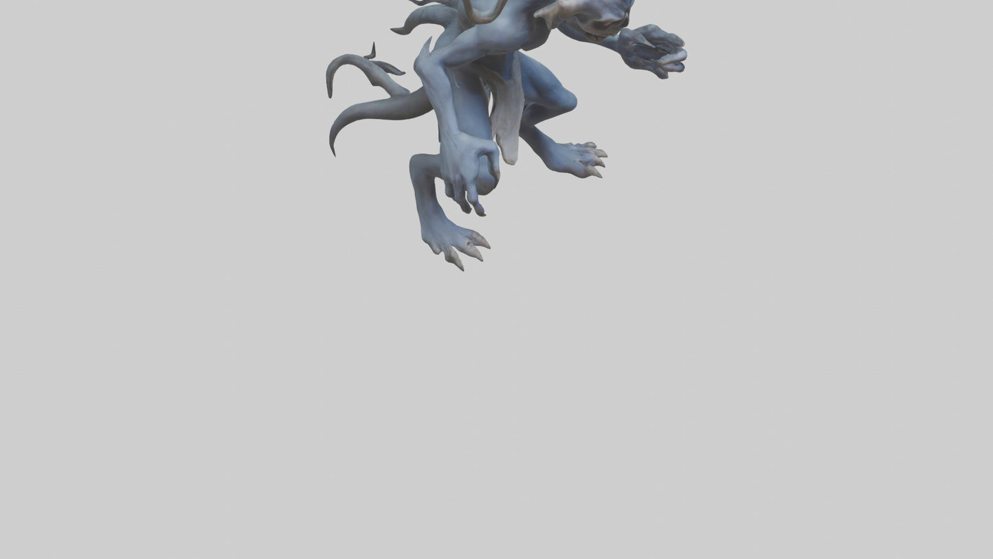 3D model Malicious spirit model VR / AR / low-poly