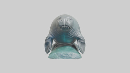 3D model Manatee statue model VR / AR / low-poly