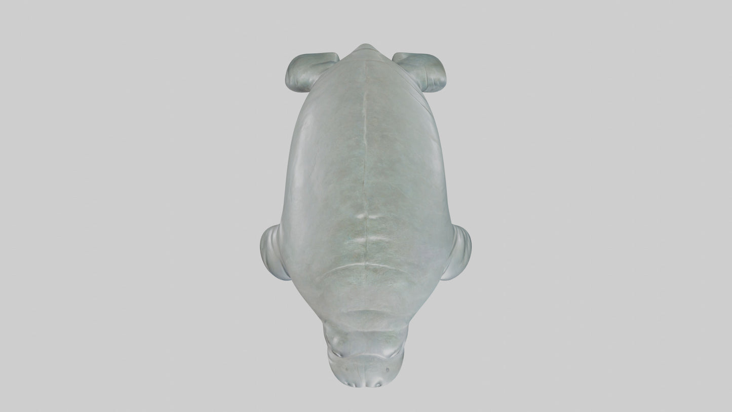 3D model Manatee statue model VR / AR / low-poly