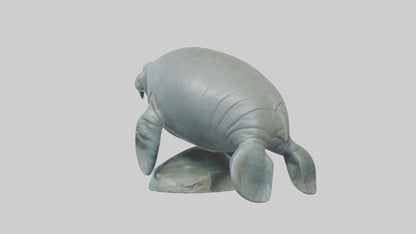 3D model Manatee statue model VR / AR / low-poly