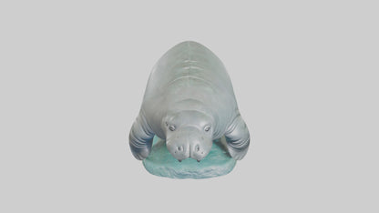 3D model Manatee statue model VR / AR / low-poly