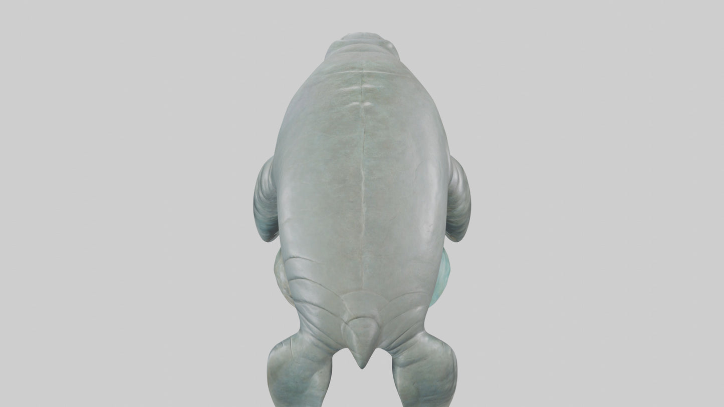 3D model Manatee statue model VR / AR / low-poly