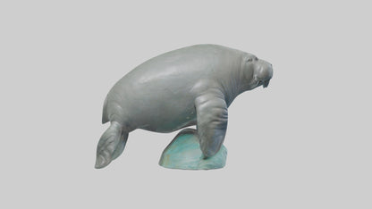 3D model Manatee statue model VR / AR / low-poly