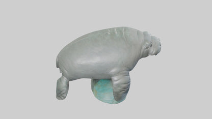 3D model Manatee statue model VR / AR / low-poly