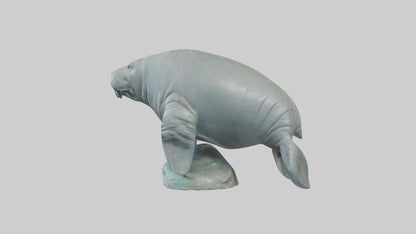 3D model Manatee statue model VR / AR / low-poly