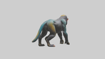 3D model Mandrill statue model VR / AR / low-poly