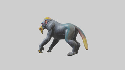 3D model Mandrill statue model VR / AR / low-poly