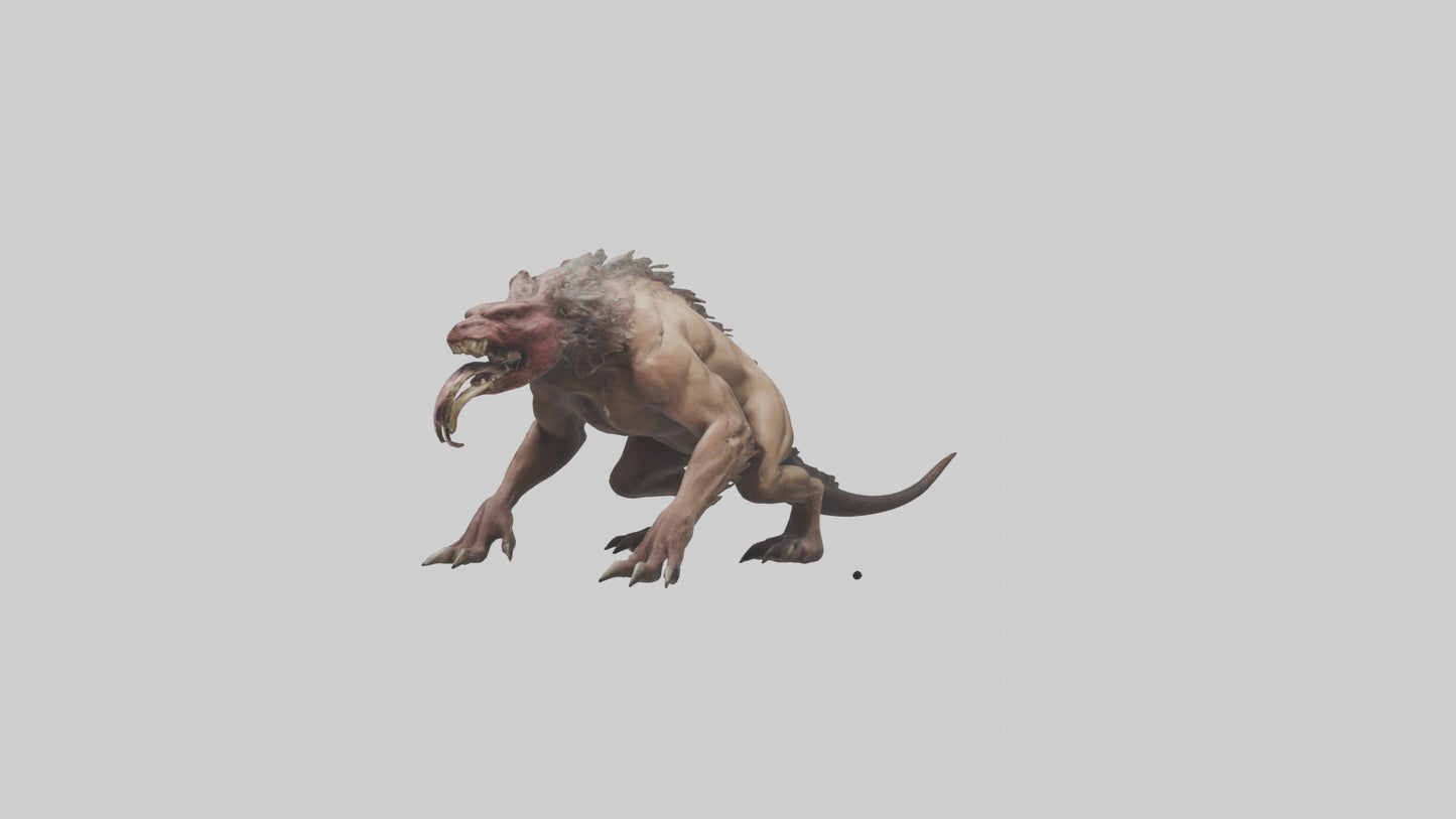 3D model Maneating beast model VR / AR / low-poly