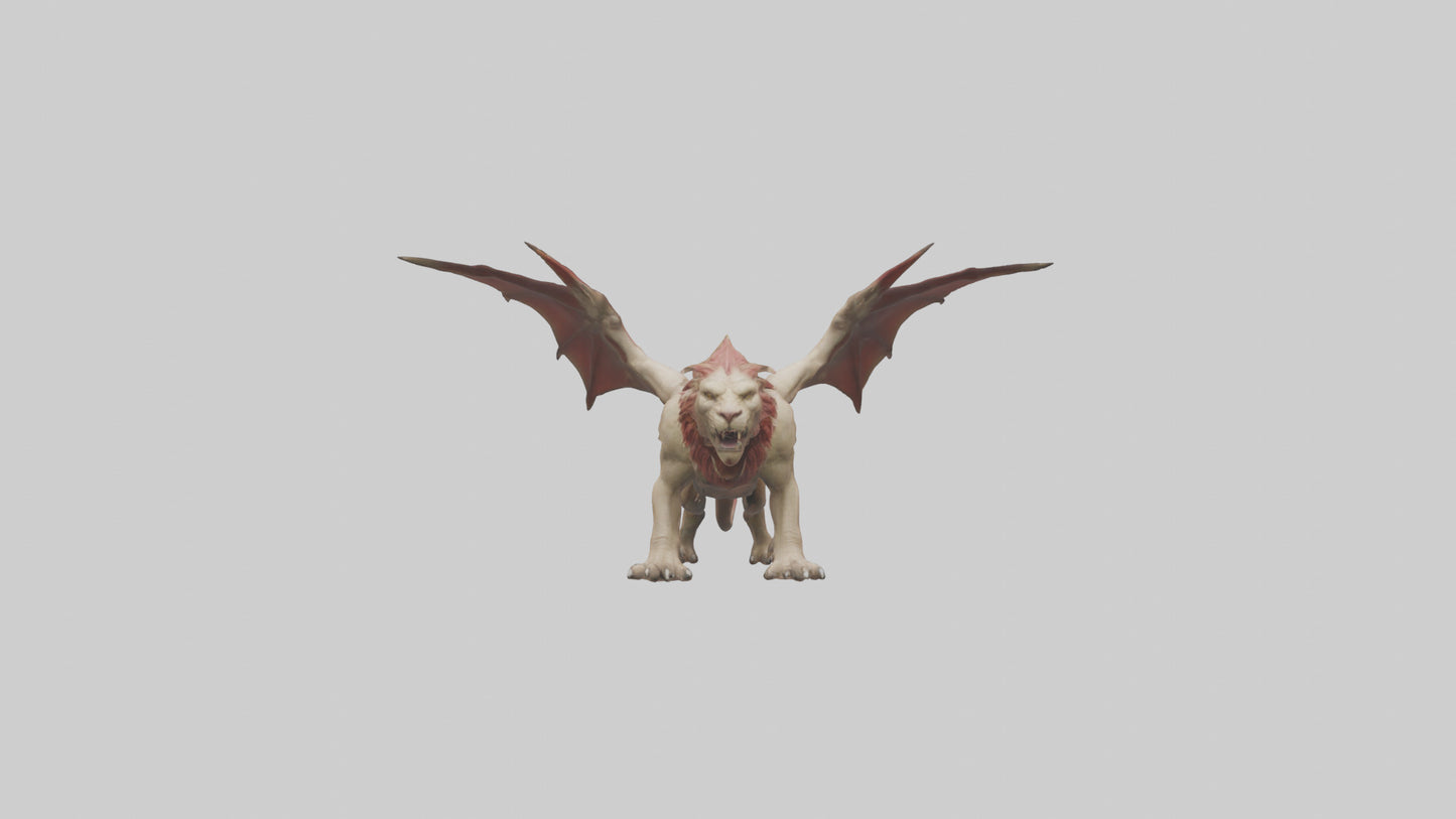 3D model Manticore model VR / AR / low-poly