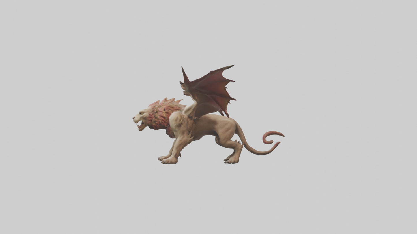 3D model Manticore model VR / AR / low-poly