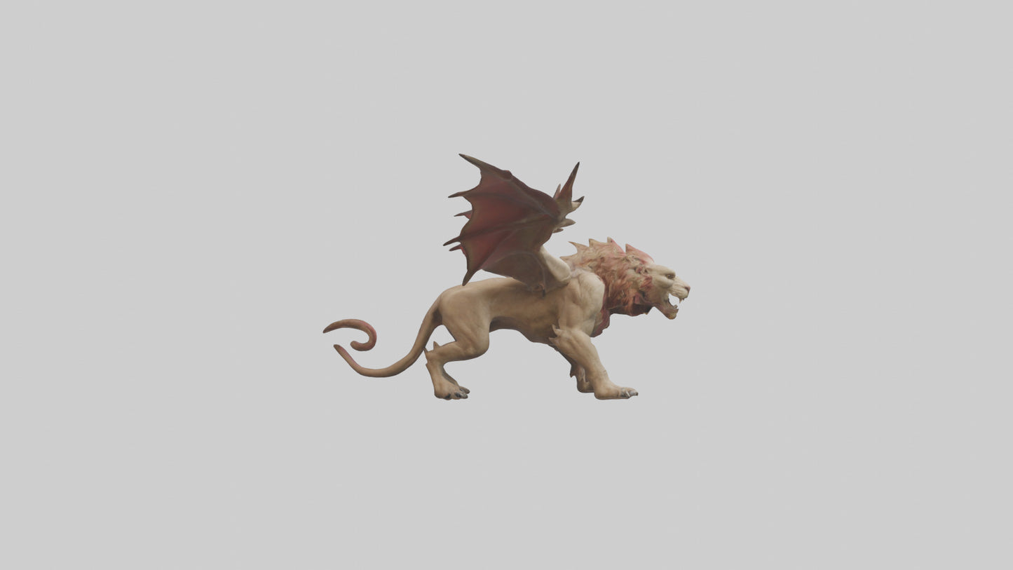 3D model Manticore model VR / AR / low-poly