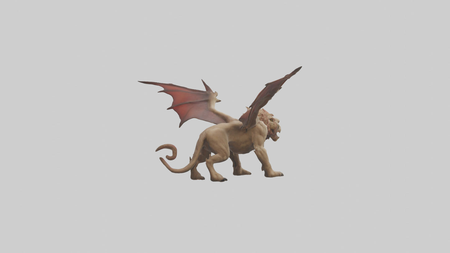 3D model Manticore model VR / AR / low-poly