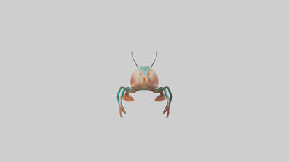 3D model Mantis Shrimp hiding model VR / AR / low-poly