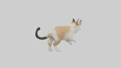 3D model Manx Cat playing model 3 hands VR / AR / low-poly