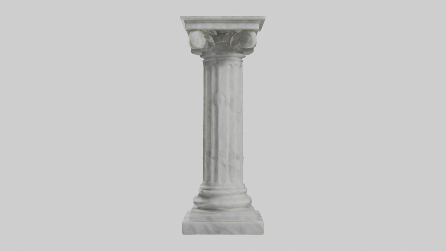 3D model Marble pedestal model 2 VR / AR / low-poly