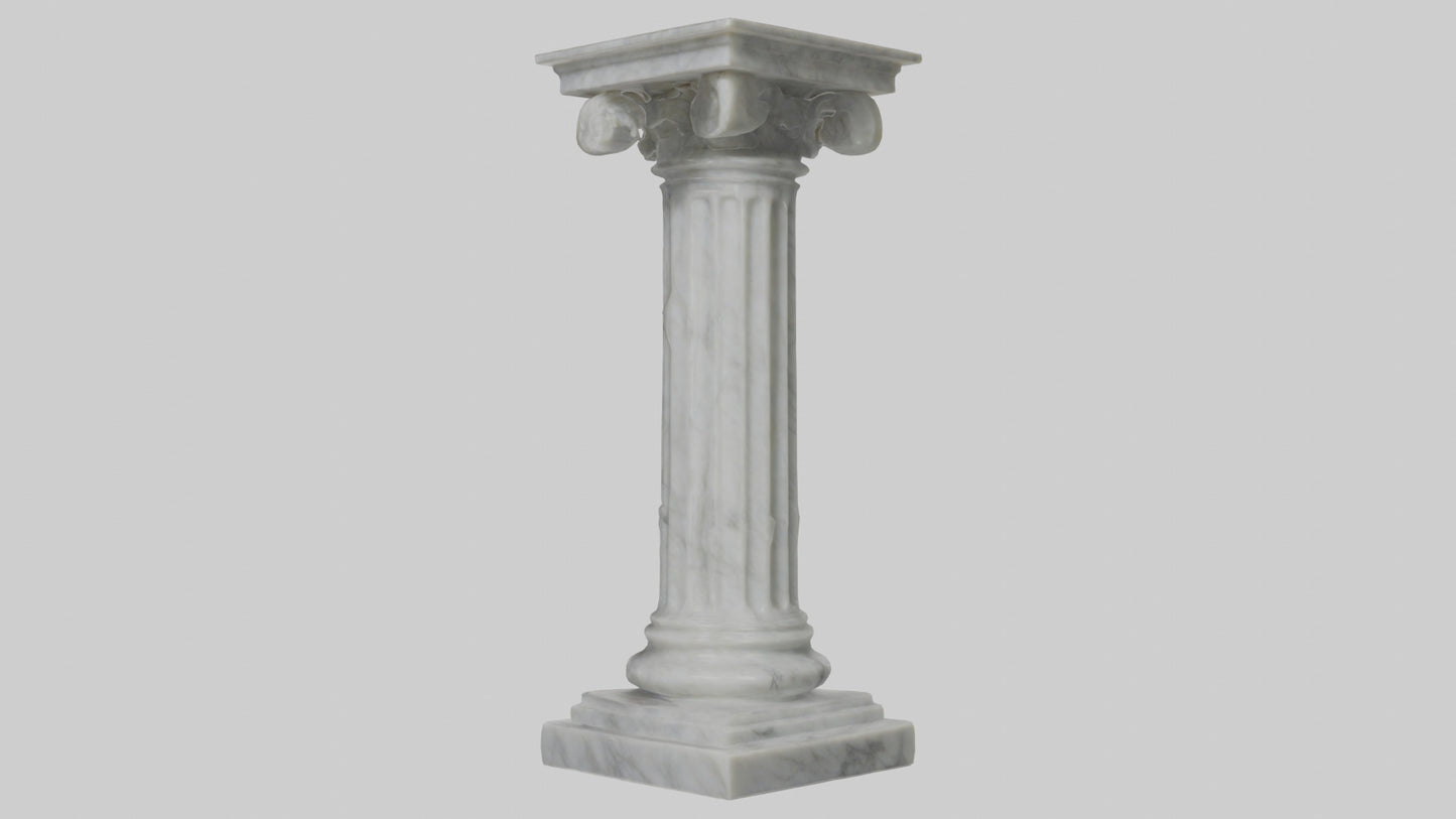 3D model Marble pedestal model 2 VR / AR / low-poly