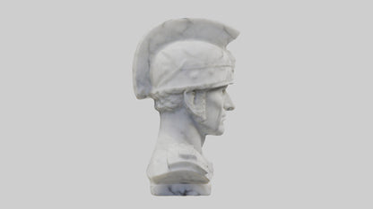 3D model Marble Soldier bust model VR / AR / low-poly