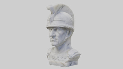 3D model Marble Soldier bust model VR / AR / low-poly