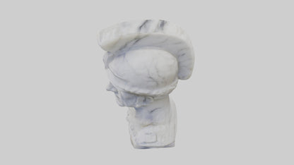 3D model Marble Soldier bust model VR / AR / low-poly