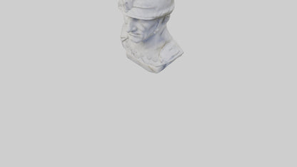 3D model Marble Soldier bust model VR / AR / low-poly
