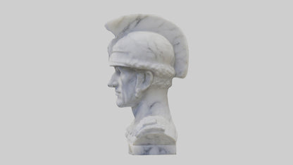 3D model Marble Soldier bust model VR / AR / low-poly