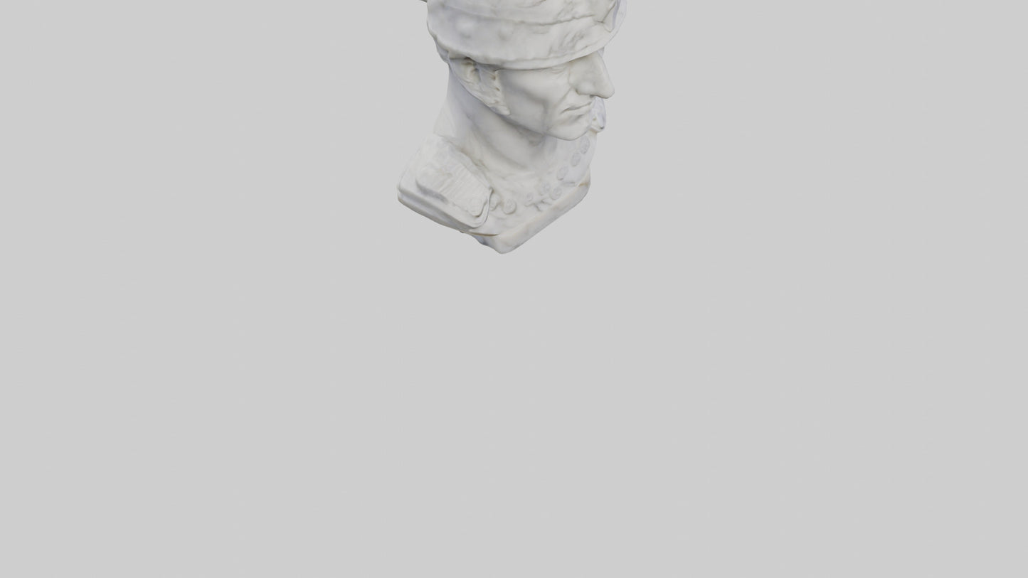 3D model Marble Soldier bust model VR / AR / low-poly
