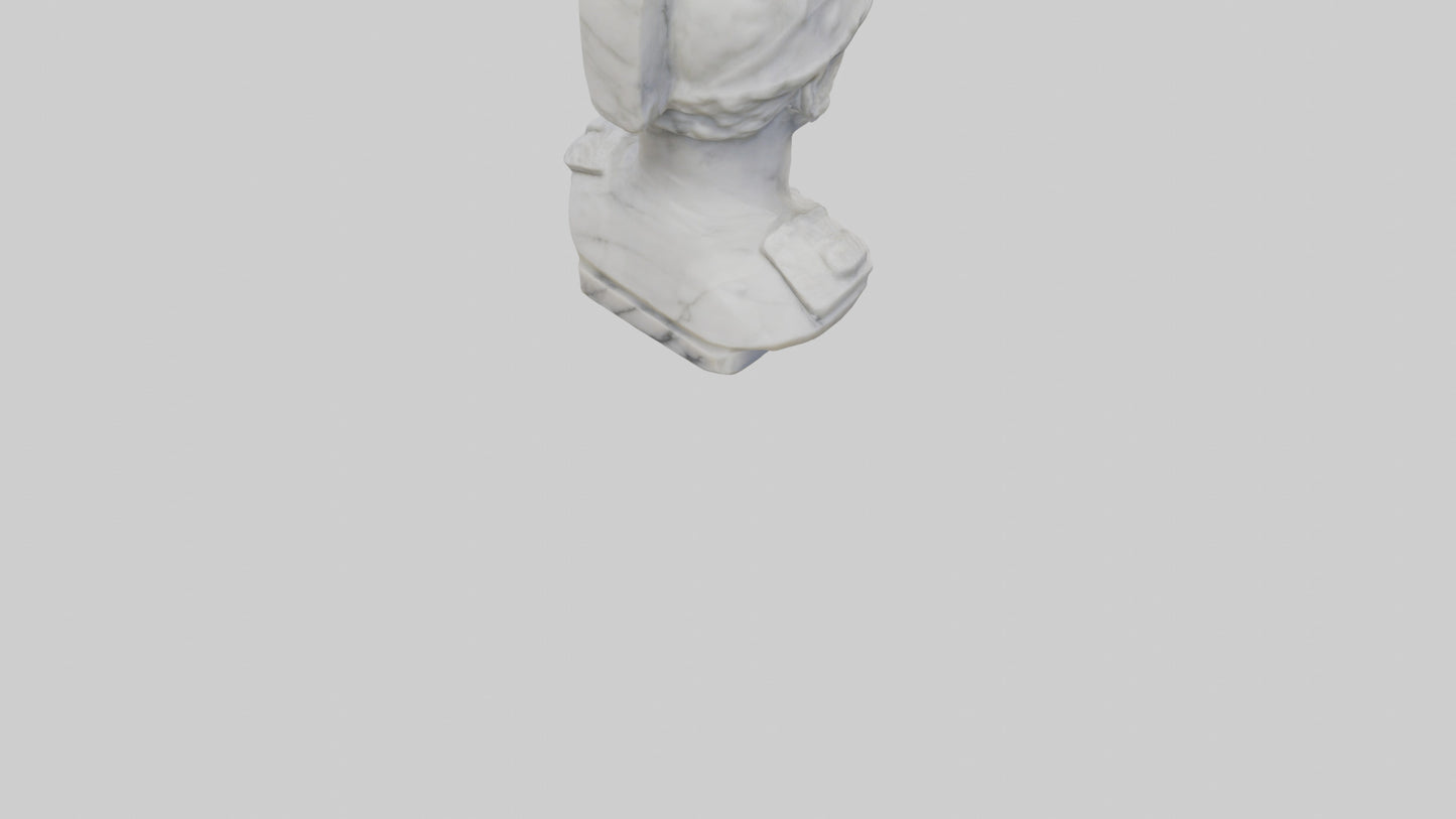 3D model Marble Soldier bust model VR / AR / low-poly