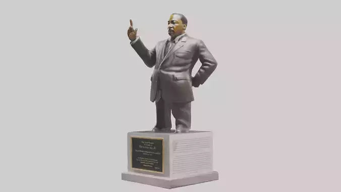 3D model Martin Luther King Jr statue model VR / AR / low-poly