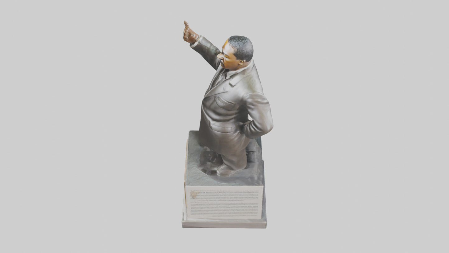 3D model Martin Luther King Jr statue model VR / AR / low-poly