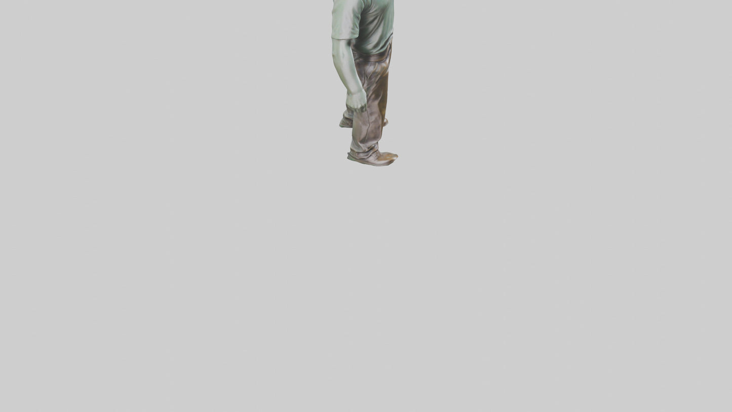 3D model Matthew Perry statue model VR / AR / low-poly